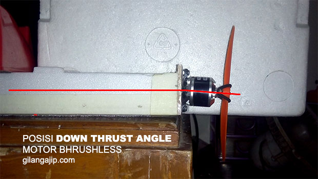 Posisi Down Thrust Angle Motor Bhrushless